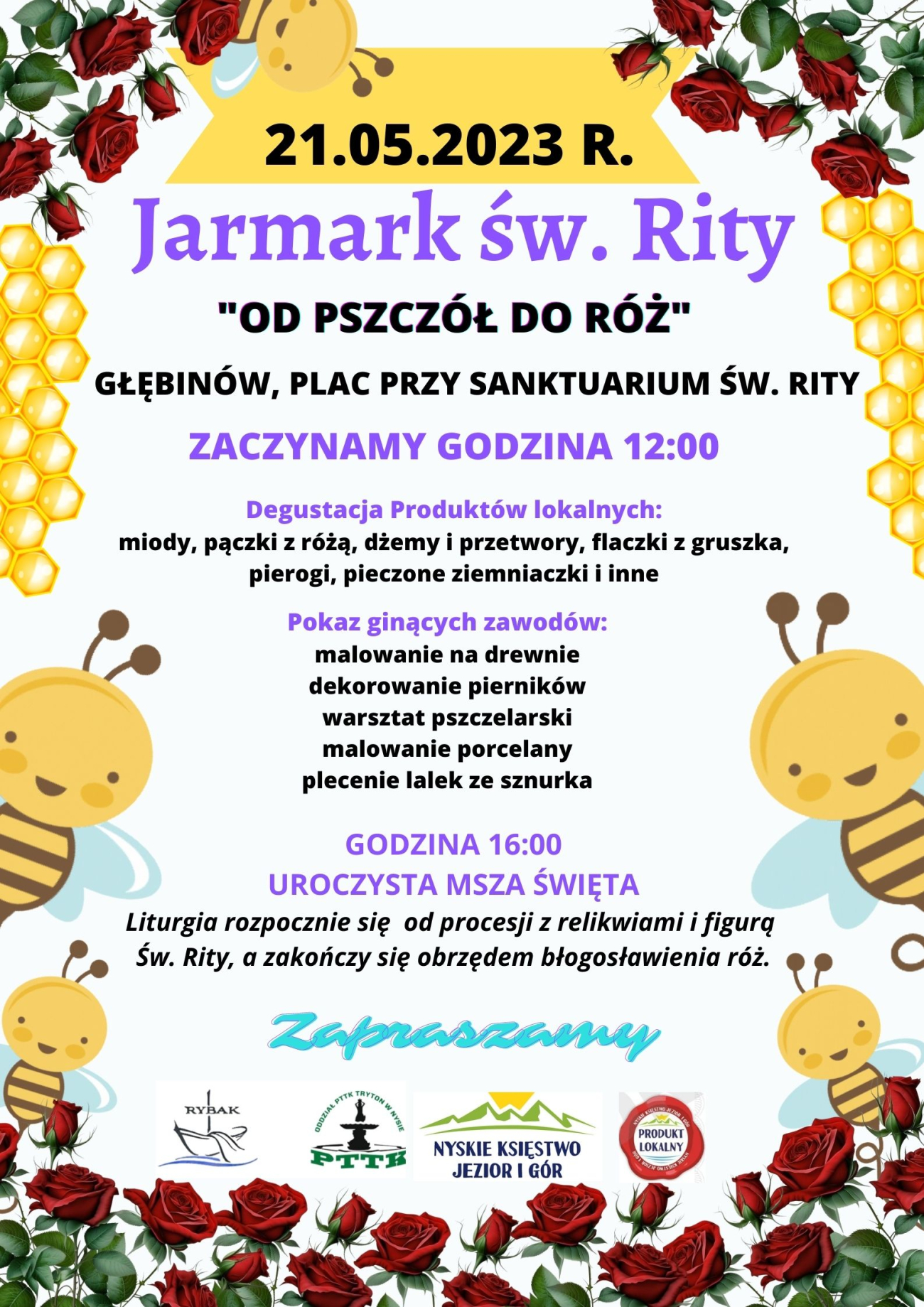 Zapraszamy na Jarmark św. Rity